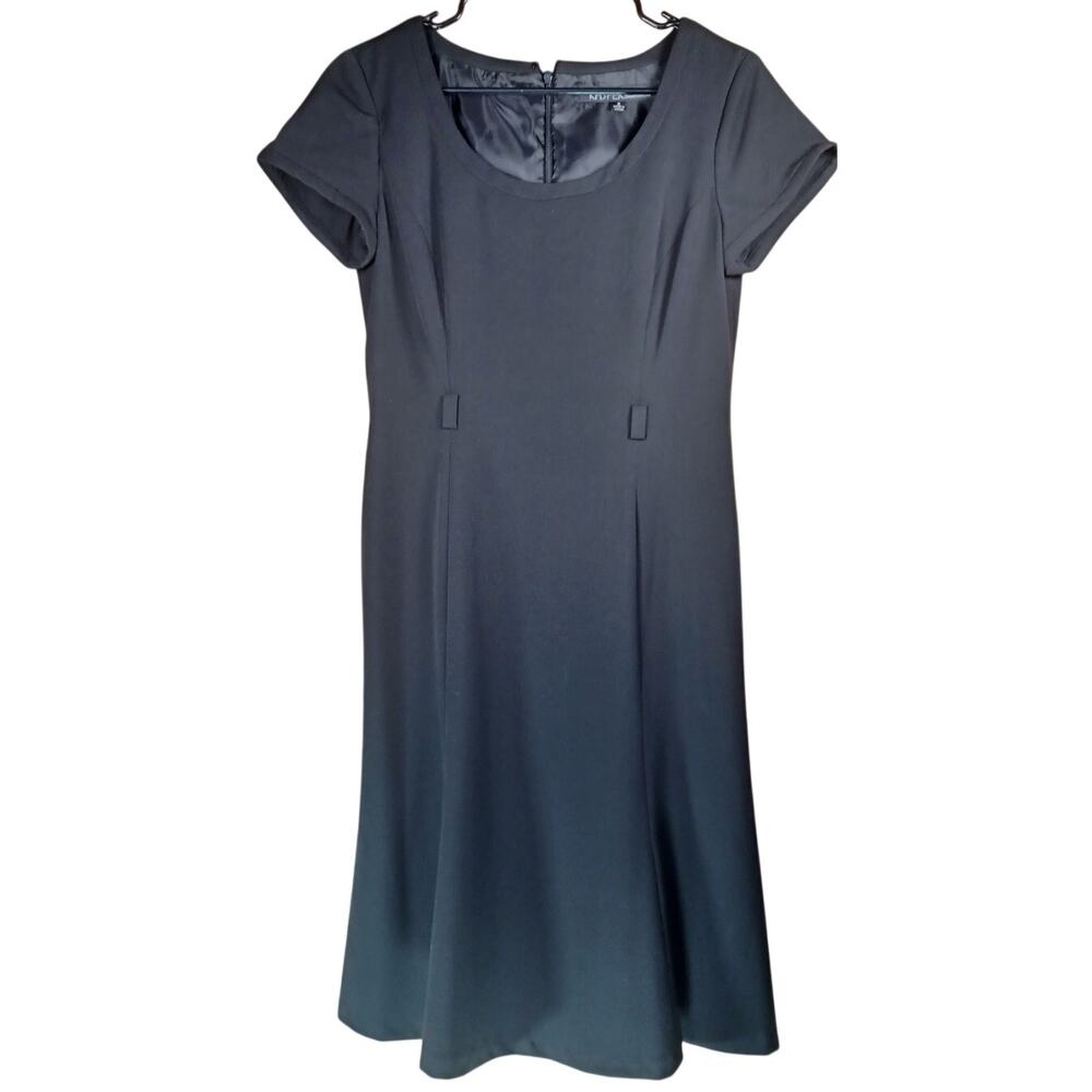 Kasper Women’s Black Short Sleeve Scoop Neck Sheath Dress Size 8